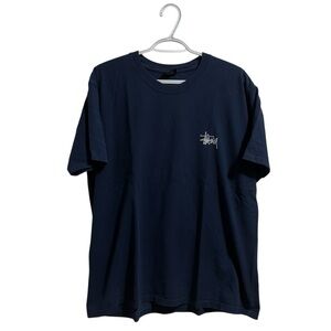 Navy Basic Stussy Graphic Tee